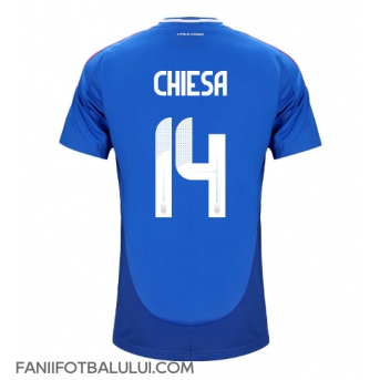 Italia Federico Chiesa #14 Tricou Fotbal Replică European 2024 Barbati Acasa